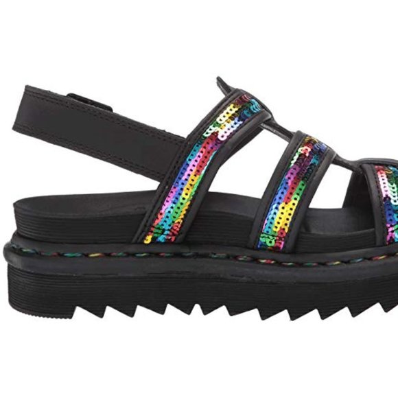 Dr. Martens Rainbow Sequin Platform Black - Picture 6 of 8